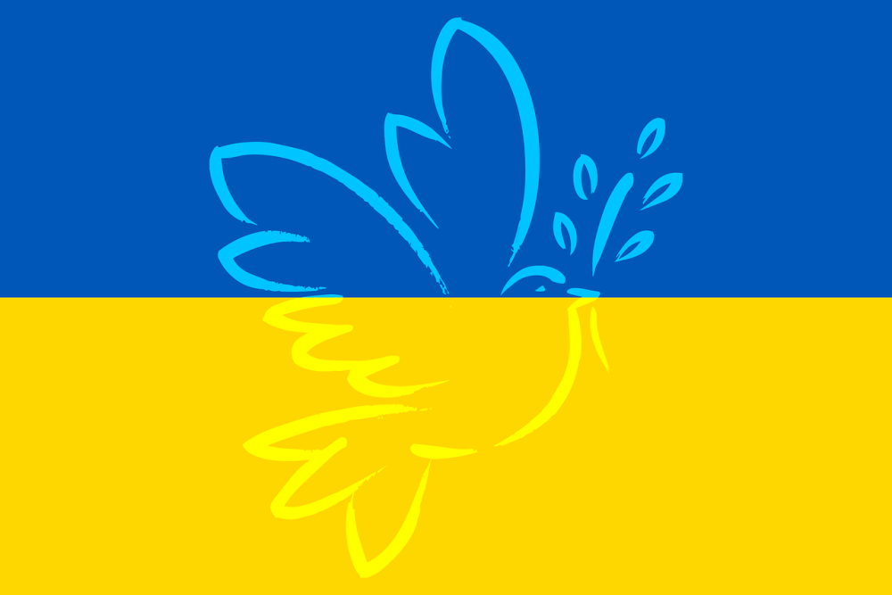 Ucraine flag peace