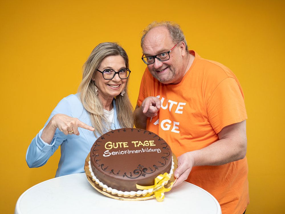 Christa Kummer und Günther Lainer sind die Boitschafter von GUTE TAGE Senior:innenbildung. Christa Kummer und Günther Lainer sind die Boitschafter von GUTE TAGE Senior:innenbildung.